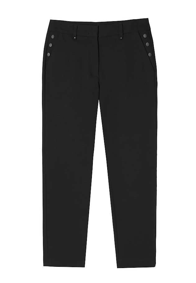 LADIES' FABRIC CIGARETTE PANTS- FILIMI LADIES' FABRIC CIGARETTE PANTS- FILIMI BLACK 5