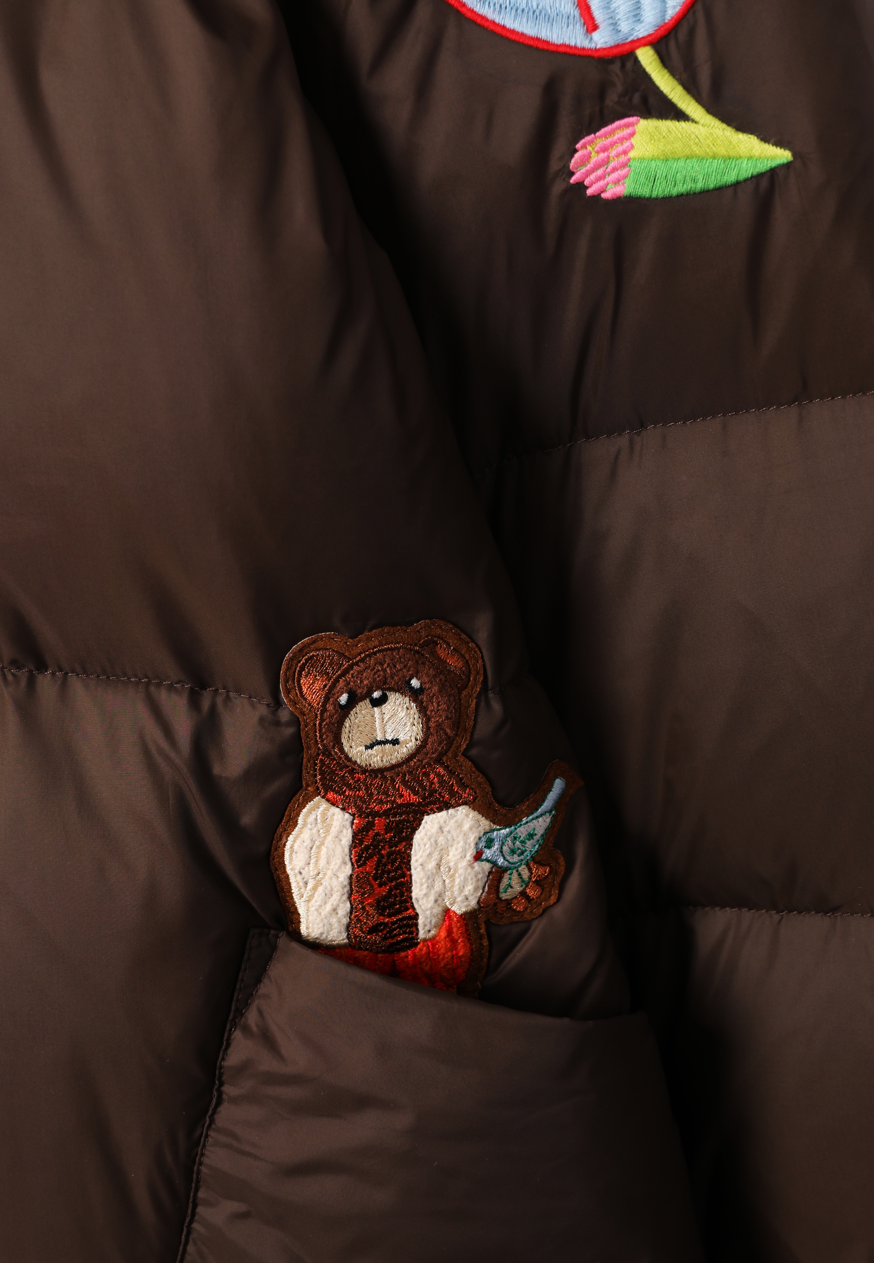 BRĄZOWY PŁASZCZ Z PUCHOWYM WYPEŁNIENIEM - VIOLINA BRĄZOWY 2