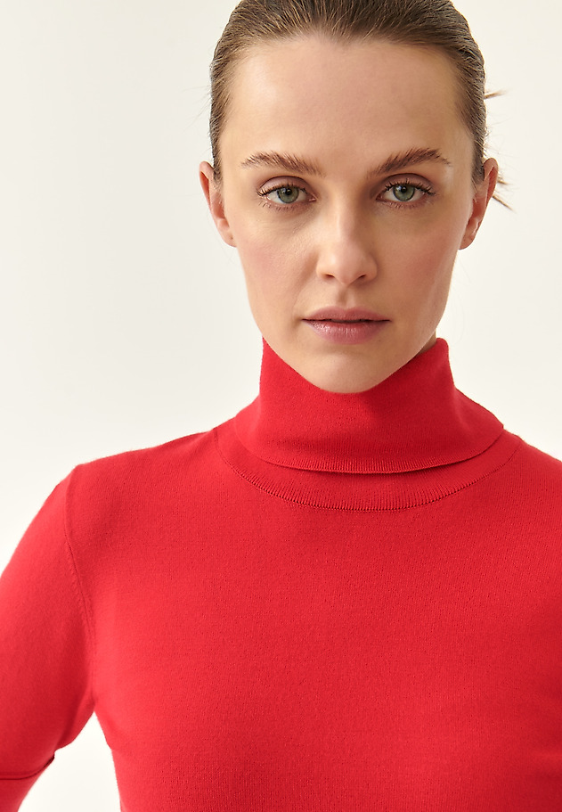 LADIES' SHORT-SLEEVED TURTLENECK LU LADIES' SHORT-SLEEVED TURTLENECK LU RED 2