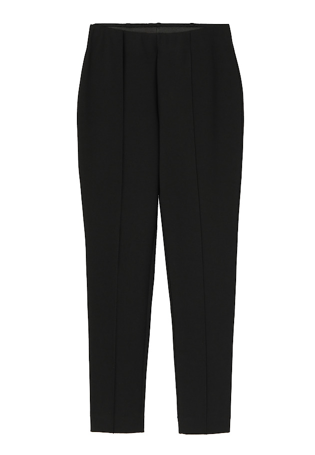 PANTALONI DE DAMĂ TRICOTAȚI CU DUNGĂ SARIKI PANTALONI DE DAMĂ TRICOTAȚI CU DUNGĂ SARIKI NEGRU 4