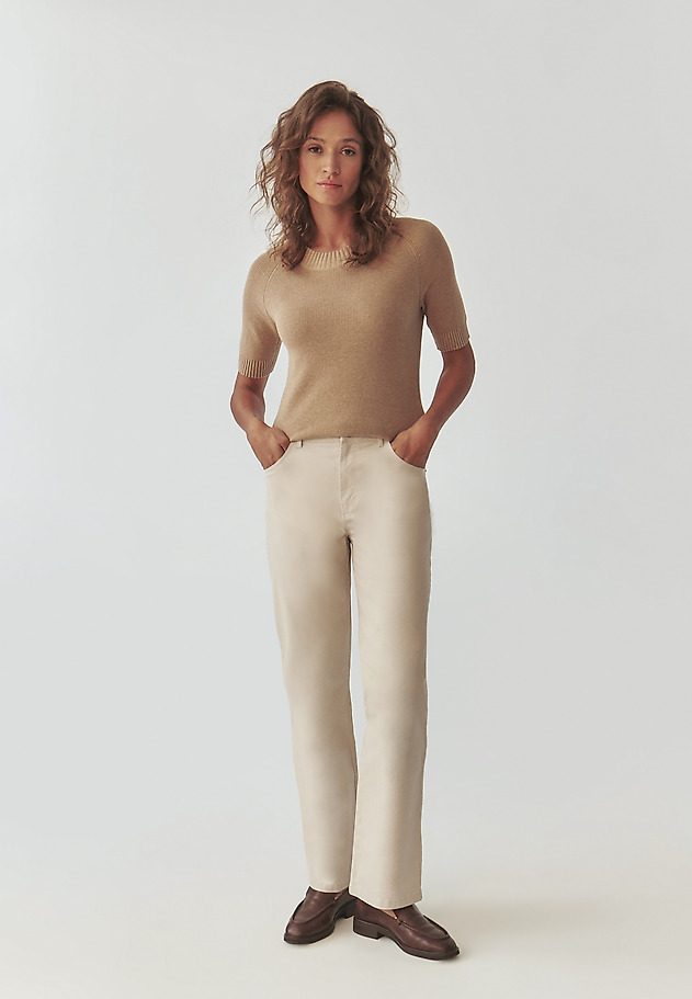 LADIES’ STRAIGHT CUT TROUSERS - KWINKO LADIES’ STRAIGHT CUT TROUSERS - KWINKO BEŻOWY 1