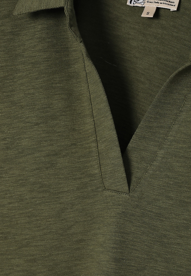 BLUZA IZ BOBNICE IN VISKOZE - AMBRILA BLUZA IZ BOBNICE IN VISKOZE - AMBRILA KAKI 7