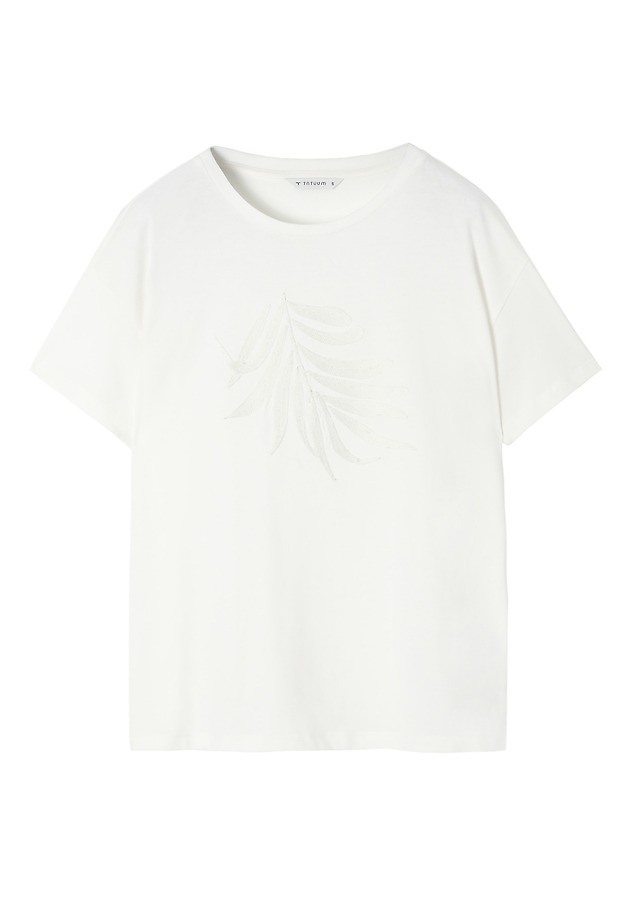 COTTON T-SHIRT WITH EMBROIDERY - MALATI 1 COTTON T-SHIRT WITH EMBROIDERY - MALATI 1 ECRU 6