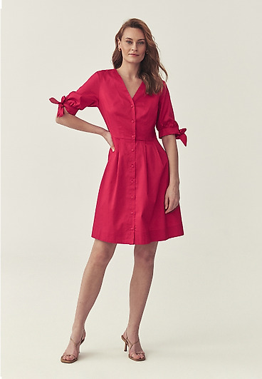 ROZKLOSZOWANA SUKIENKA Z BAWEŁNY - PAVRA Z ROZKLOSZOWANA SUKIENKA Z BAWEŁNY - PAVRA Z