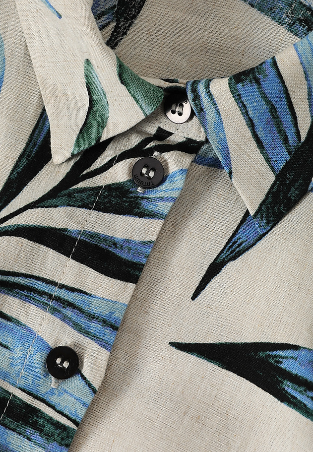PATTERNED SHIRT WITH LINEN AND VISCOSE - SISI 1 PATTERNED SHIRT WITH LINEN AND VISCOSE - SISI 1 MULTIKOLOR 7