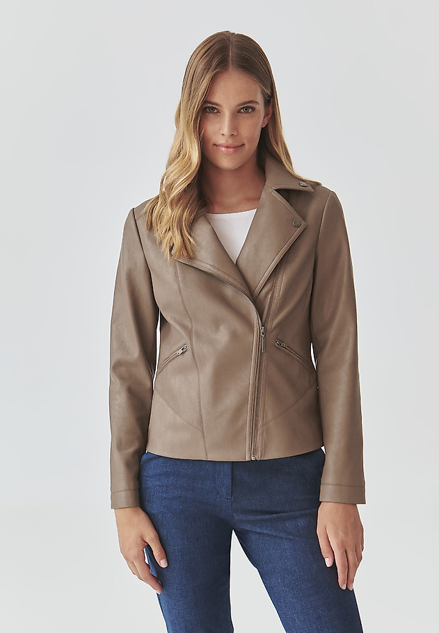 LADIES’ BIKER JACKET - RAMONESI LADIES’ BIKER JACKET - RAMONESI BEŻOWY 3