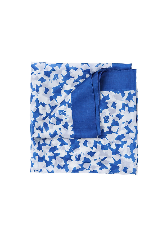 LADIES' SILK SCARF FLORI LADIES' SILK SCARF FLORI BLUE 4