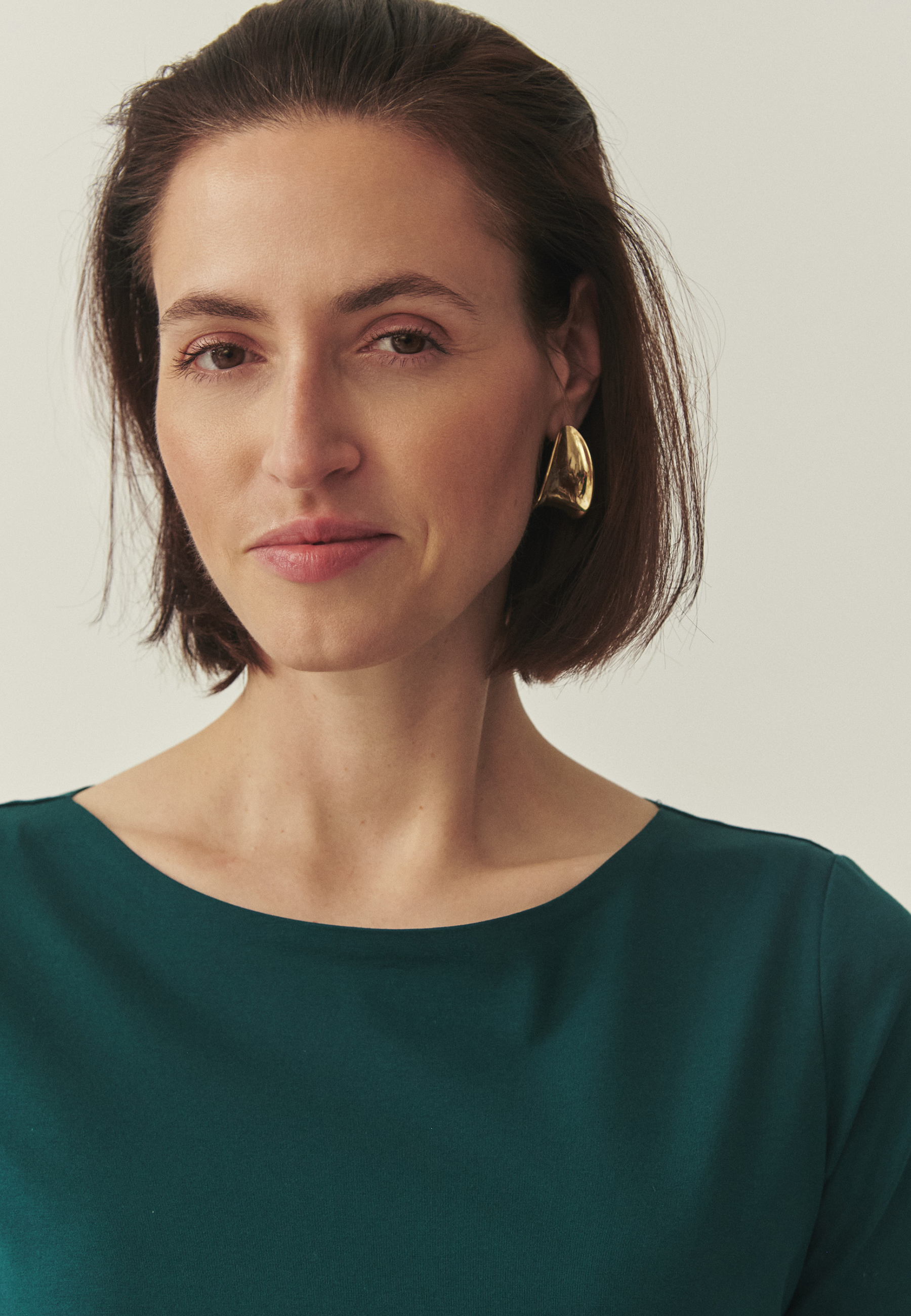 BEZSZWOWA BLUZKA Z BAWEŁNĄ - MIKAJA 4 ZIELONY 2