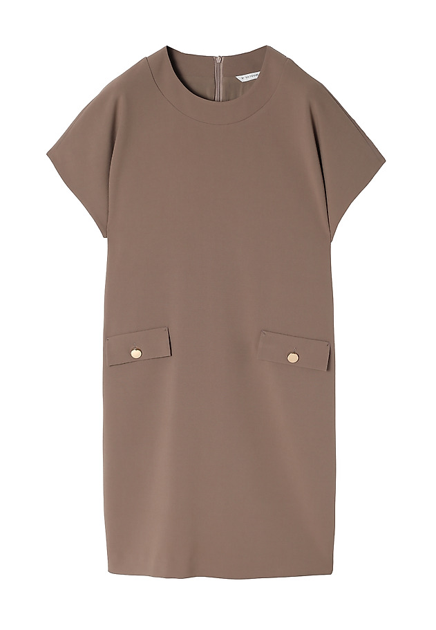 LADIES’ DRESS WITH DECORATIVE POCKETS - MENIRKO LADIES’ DRESS WITH DECORATIVE POCKETS - MENIRKO BEŻOWY 5