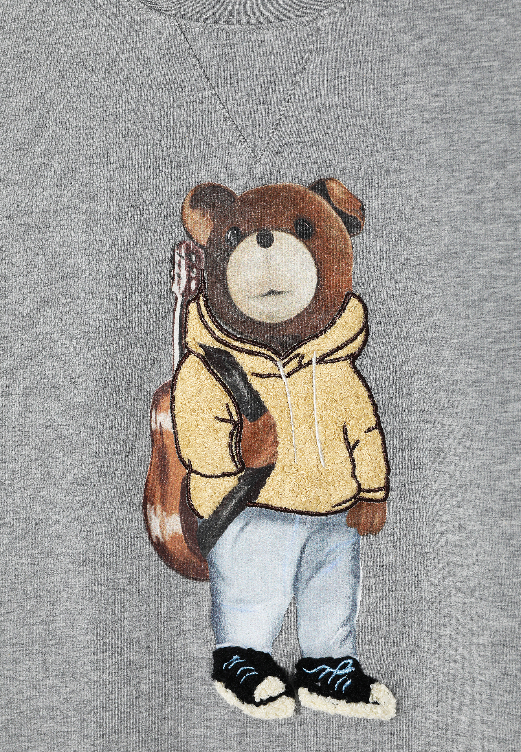 KLASYCZNY T-SHIRT Z BAJKOWYM WZOREM - FRANKO SZARY 2