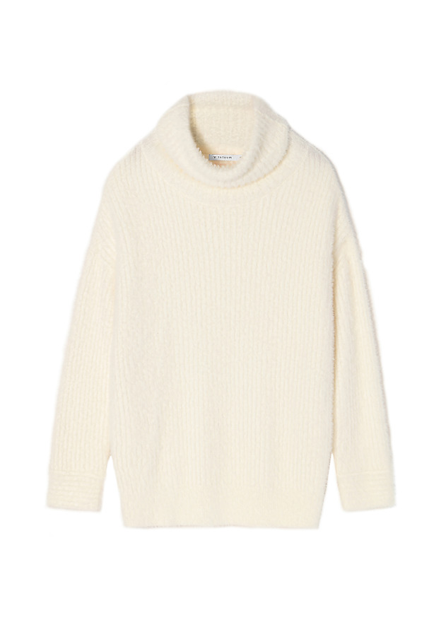 SWETER DAMSKI Z GOLFEM SAWANA SWETER DAMSKI Z GOLFEM SAWANA ECRU 5