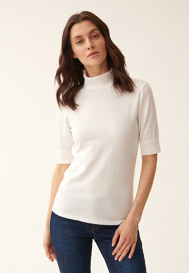 LADIES' SHORT-SLEEVED TURTLENECK LU LADIES' SHORT-SLEEVED TURTLENECK LU ECRU 1