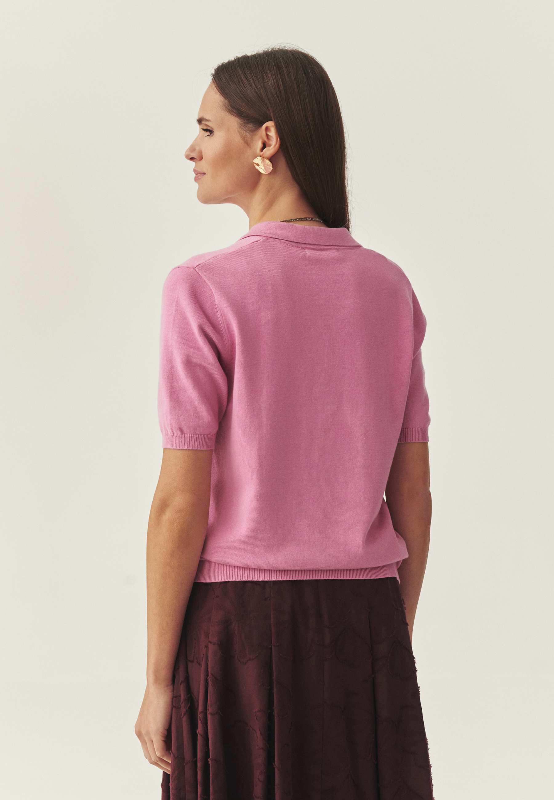 SWETROWA BLUZKA O KROJU POLO - LORIAN