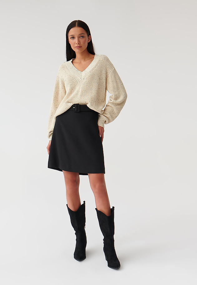 SWETER DAMSKI OVERSIZE EVENEKI SWETER DAMSKI OVERSIZE EVENEKI BEŻOWY 2