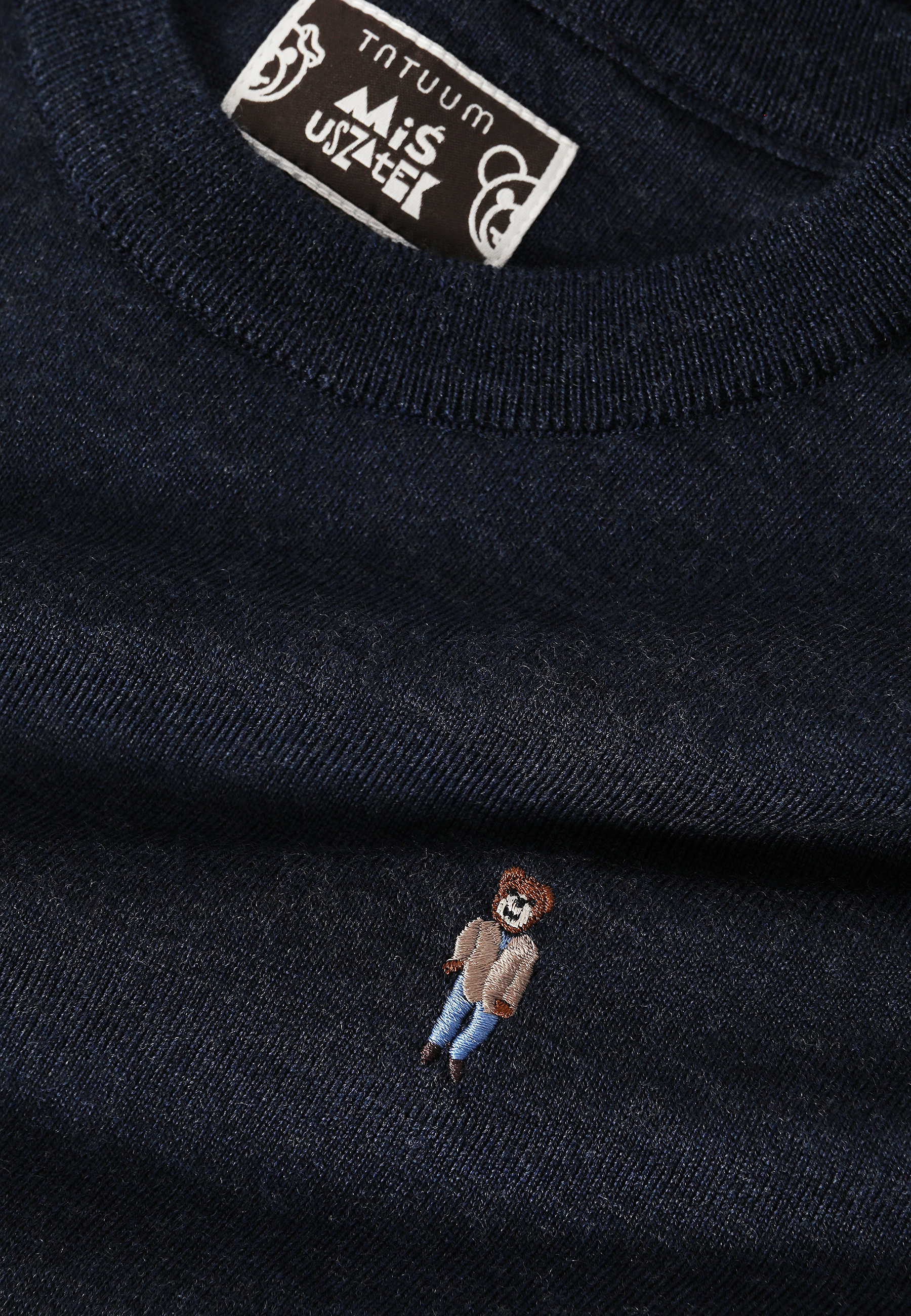 KLASYCZNY SWETER Z WEŁNY MERINO - JACK GRANATOWY 2