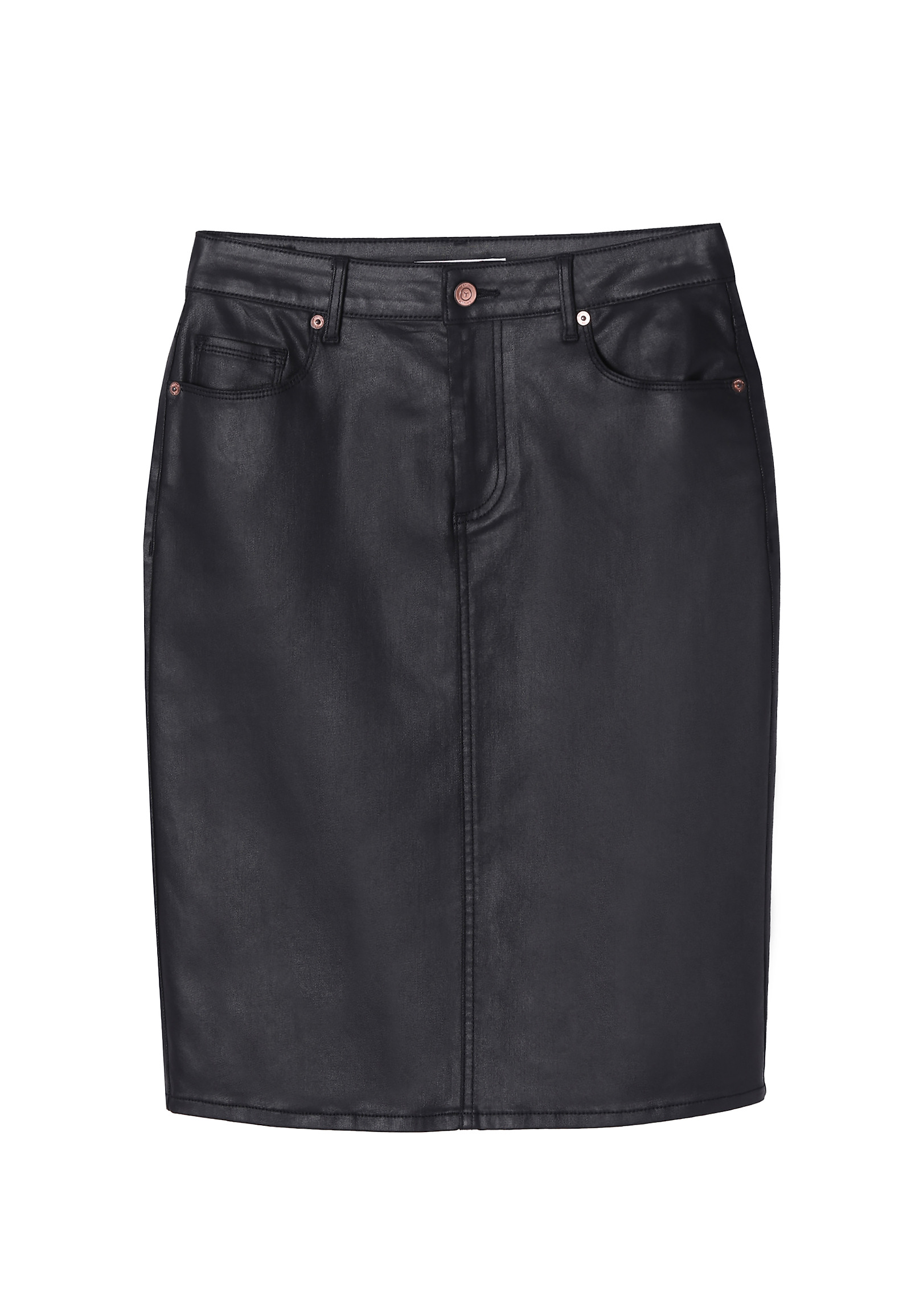 COATED PENCIL SKIRT NIKA COATED PENCIL SKIRT NIKA BLACK 85785