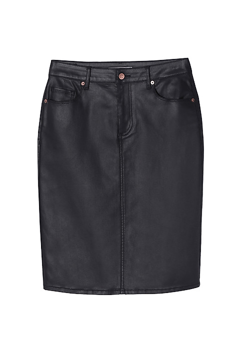 COATED PENCIL SKIRT NIKA BLACK 2
