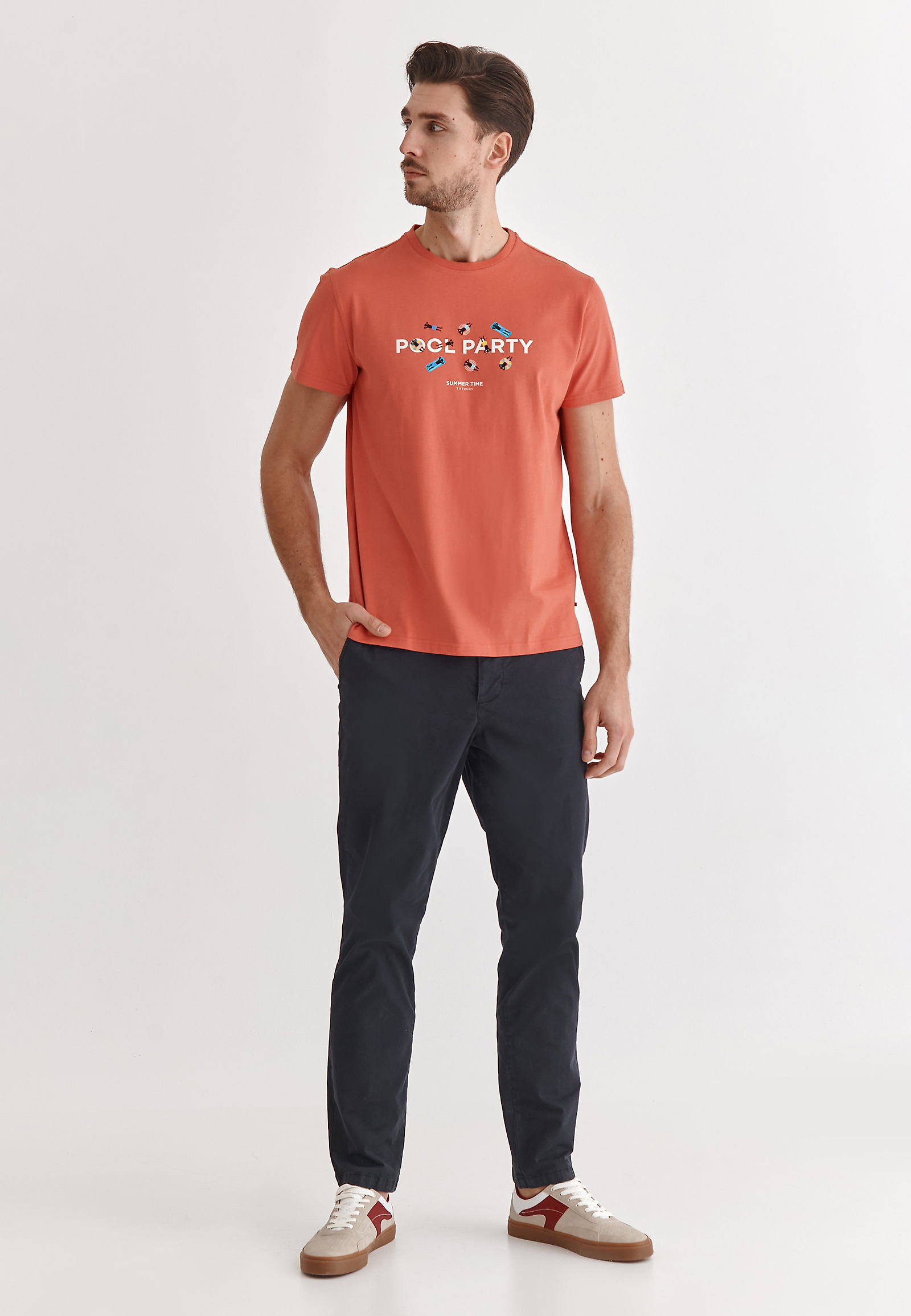 MEN'S COTTON T-SHIRT MIKIN 20 MEN'S COTTON T-SHIRT MIKIN 20 RED 78870