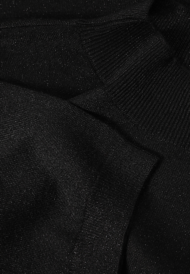 KLASYCZNY SWETER Z METALIZOWANYM WŁÓKNEM - LULU KLASYCZNY SWETER Z METALIZOWANYM WŁÓKNEM - LULU CZARNY 7