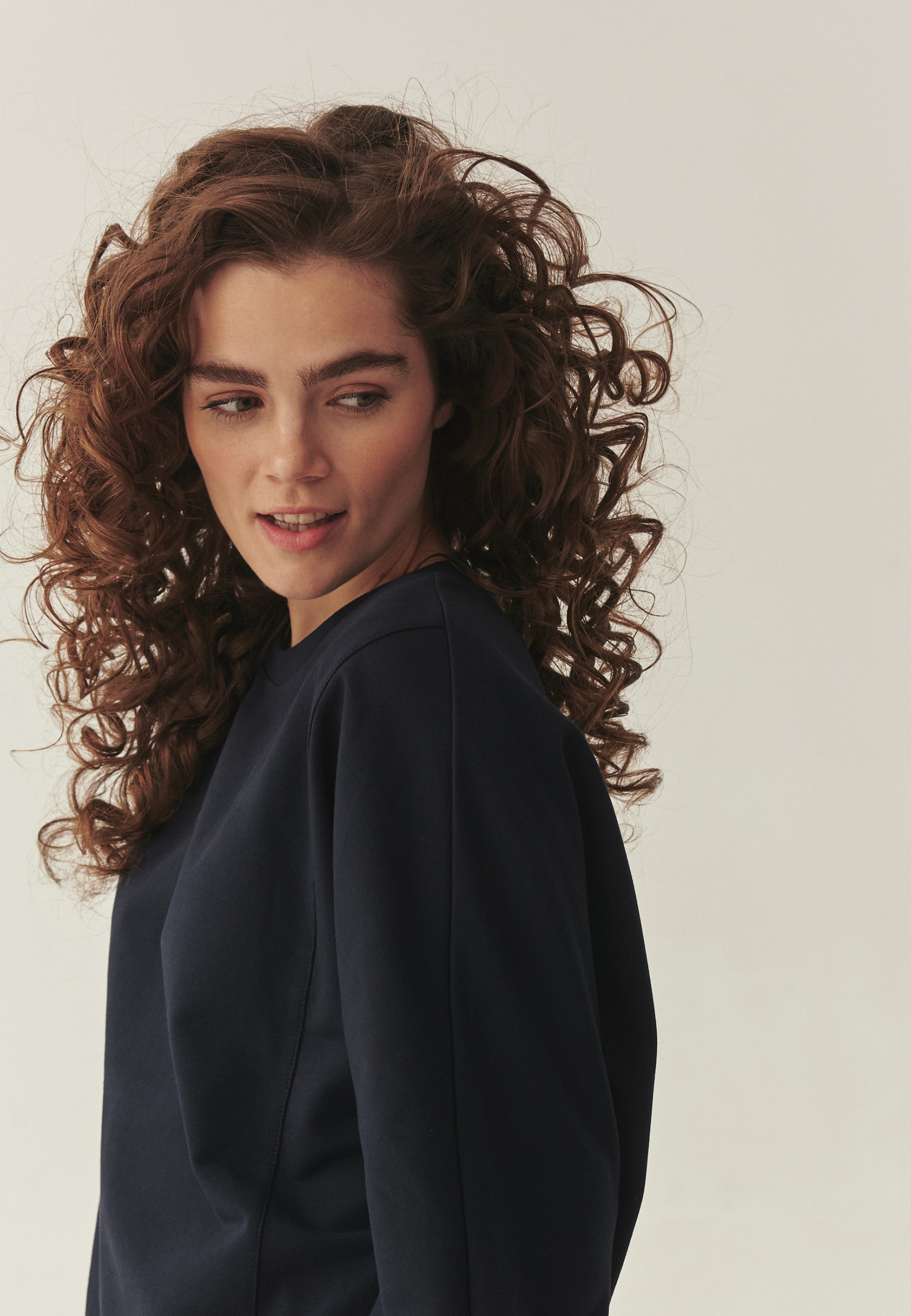 DZIANINOWA BLUZA Z BAWEŁNĄ -SULEN