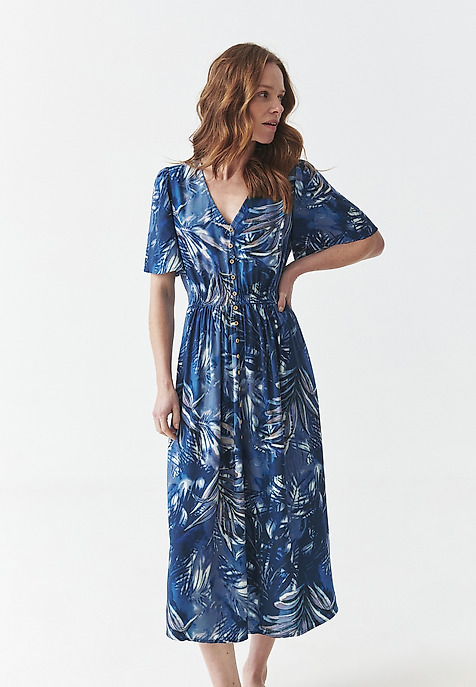 VISCOSE MIDI DRESS - DETTA MULTICOLOR 2