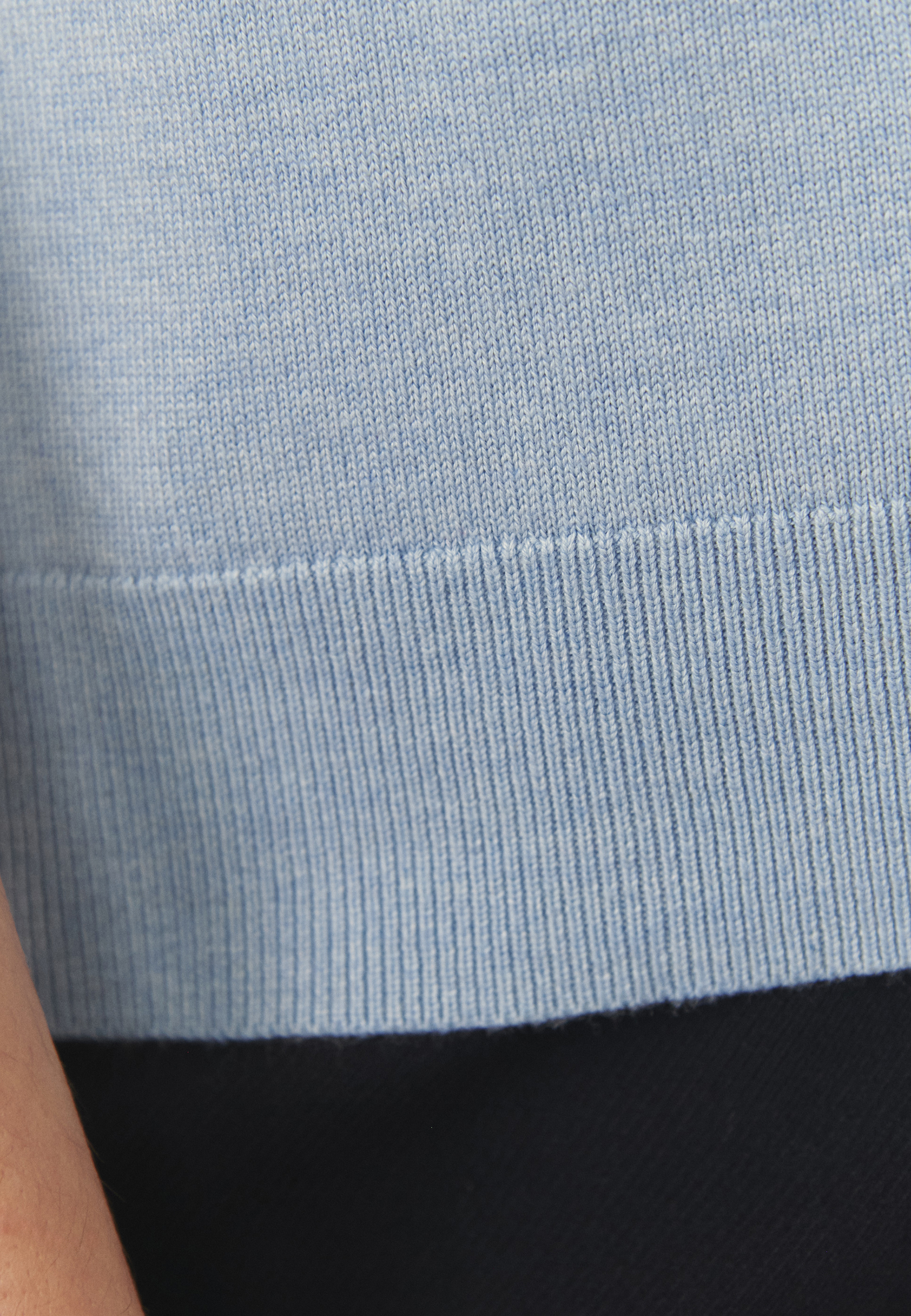 DZIANINOWA BLUZKA Z WISKOZĄ LENZING™ ECOVERO™ - AVO NIEBIESKI 2