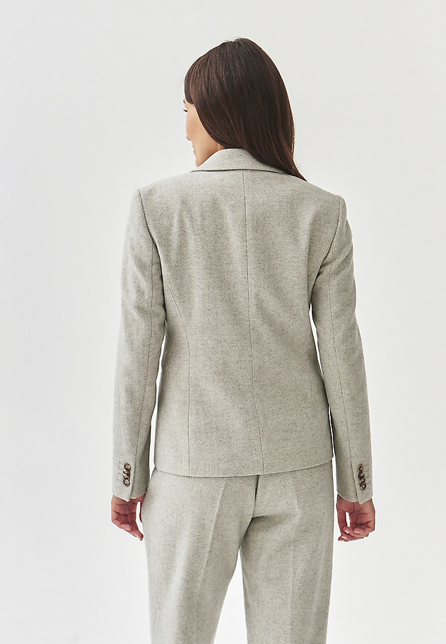 LADIES' HERRINGBONE FABRIC JACKET - AGNES LADIES' HERRINGBONE FABRIC JACKET - AGNES SZARY 4