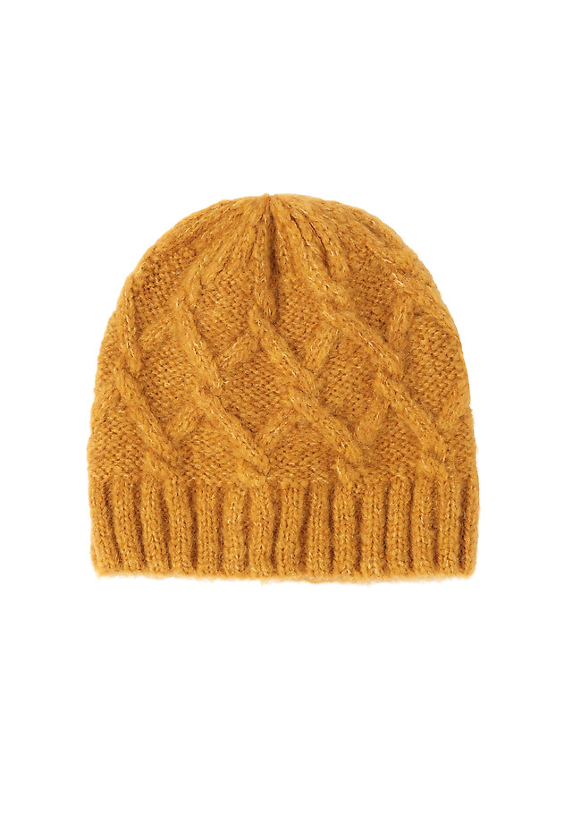 LADIES' KNITTED BEANIE BRIFI 1 LADIES' KNITTED BEANIE BRIFI 1 ŻÓŁTY 2