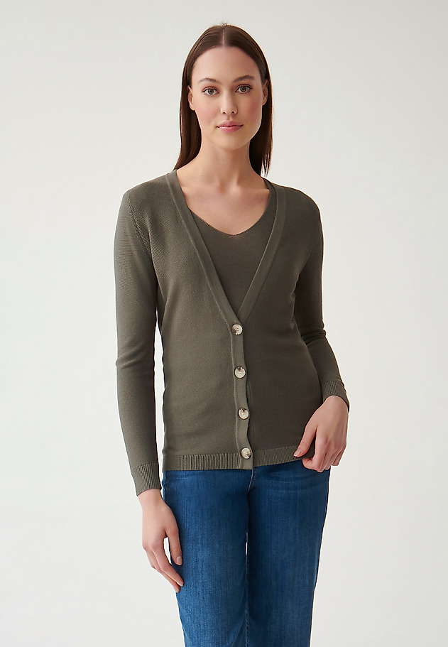SWETER DAMSKI ZAPINANY NA GUZIKI PIMIKO SWETER DAMSKI ZAPINANY NA GUZIKI PIMIKO KHAKI 3