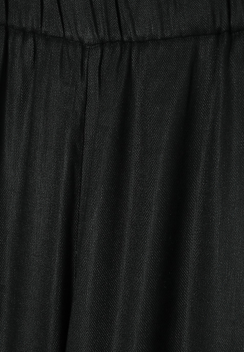 LINEN-VISCOSE WIDE LEG TROUSERS - NERJA BLACK 2