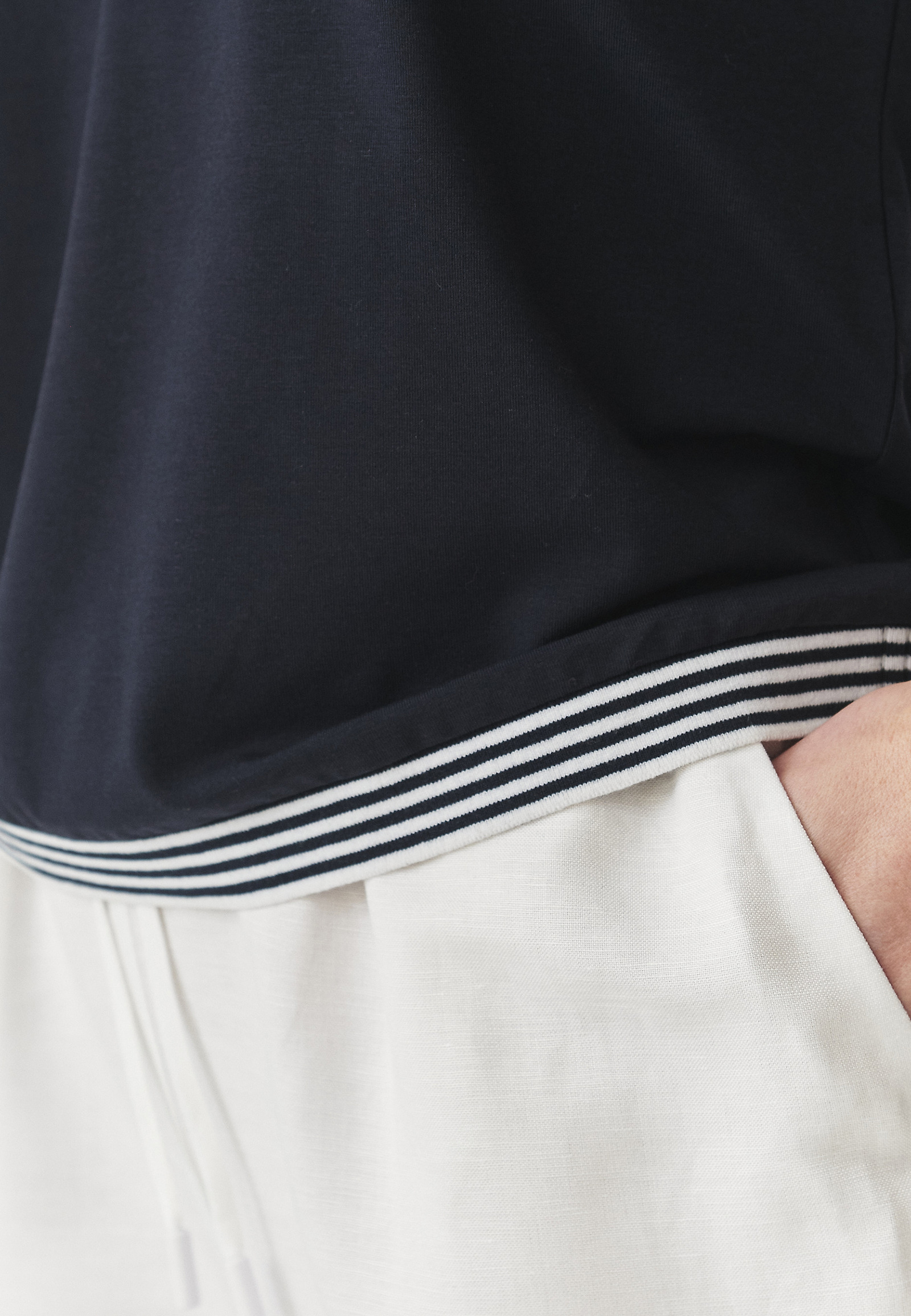 KNITTED BLOUSE WITH COTTON AND MODAL - KAJSALA KNITTED BLOUSE WITH COTTON AND MODAL - KAJSALA NAVY BLUE 111202