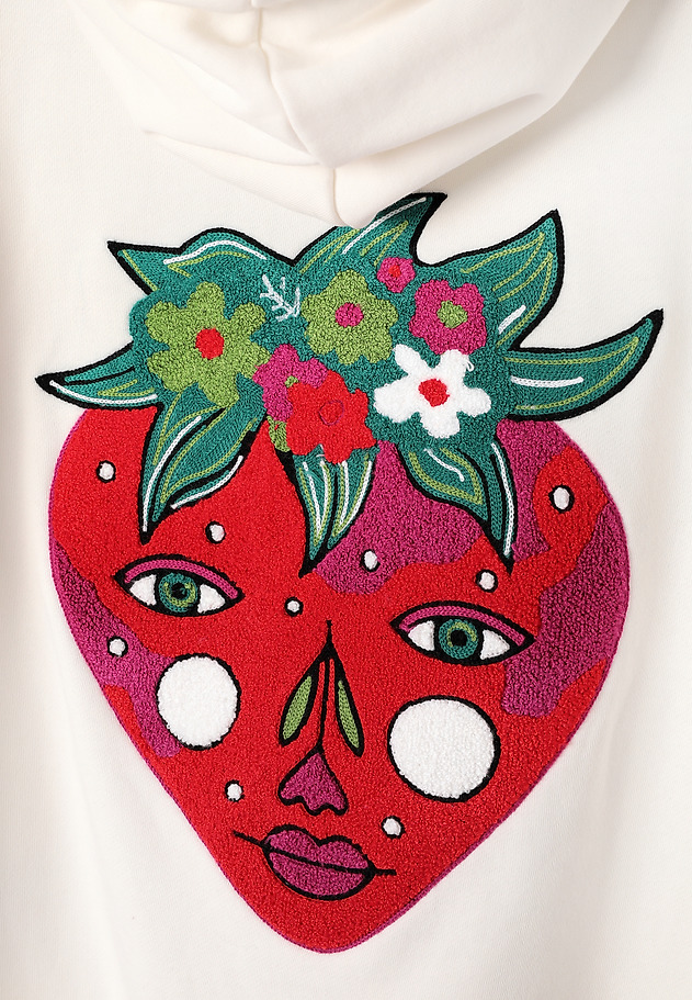 HAFTOWANA BLUZA Z KAPTUREM - ADENA 2 HAFTOWANA BLUZA Z KAPTUREM - ADENA 2 ECRU 10