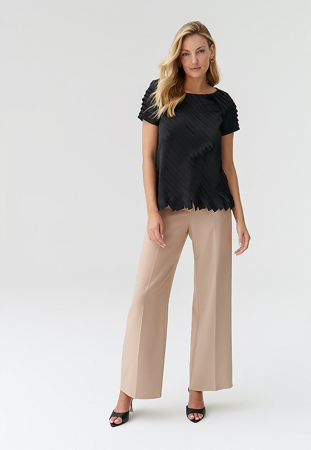 ELEGANTNA ŽENSKA BLUZA S KRATKIMI ROKAVI NAKO ELEGANTNA ŽENSKA BLUZA S KRATKIMI ROKAVI NAKO ČRNA 3