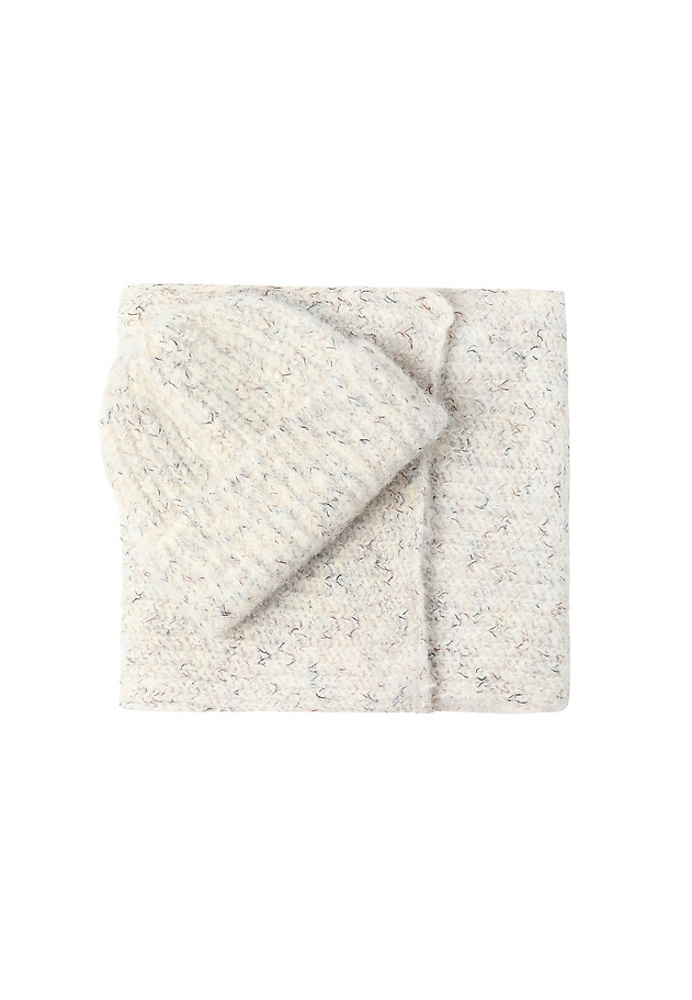 LADIES' KNITTED SCARF WITH MELANGE PATTERN — MELIS LADIES' KNITTED SCARF WITH MELANGE PATTERN — MELIS ECRU 5