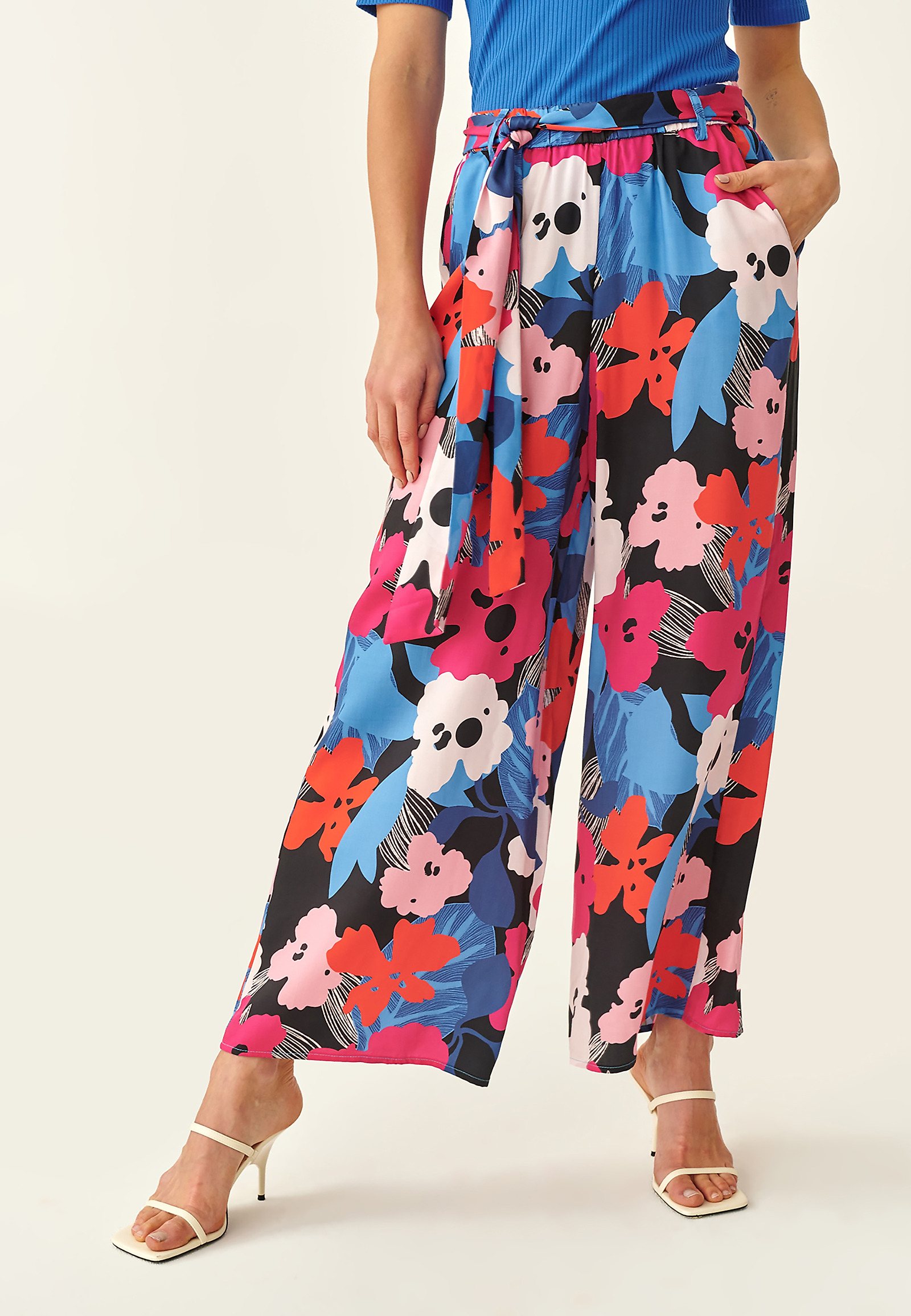 WIDE LEG TROUSERS PALAZZO WIDE LEG TROUSERS PALAZZO MULTICOLOR 93530