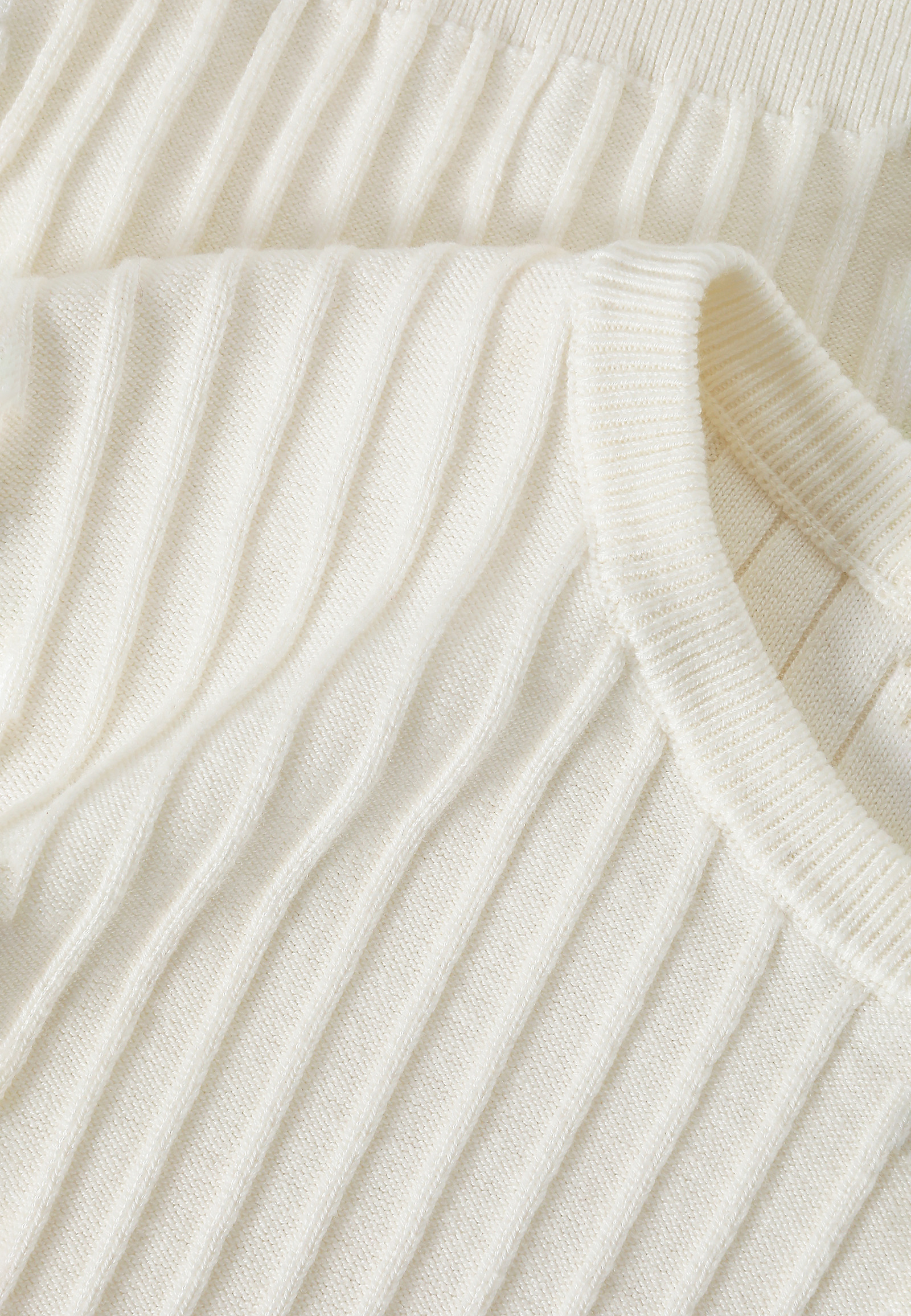 STYLISH LADIES' BLOUSE IN RIBBED YARN — BAZO STYLISH LADIES' BLOUSE IN RIBBED YARN — BAZO ECRU 104936