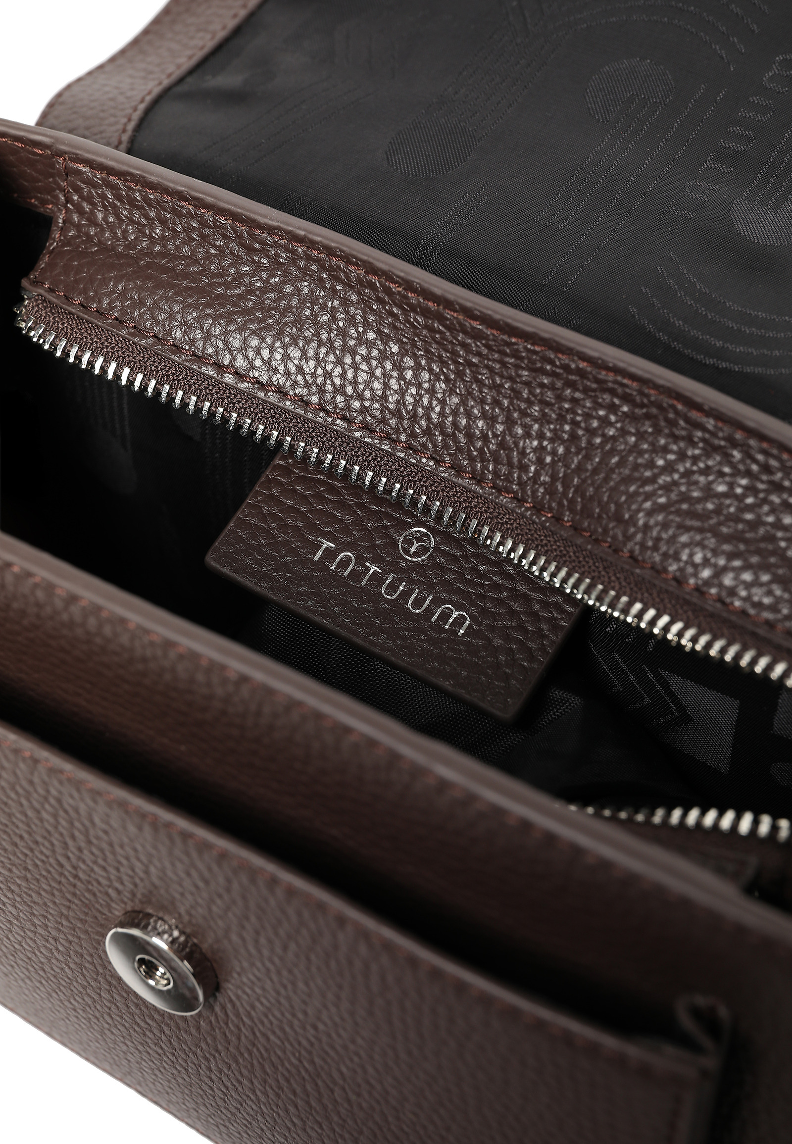 LEATHER MESSENGER BAG WITH EMBOSSING - SAVANNA LEATHER MESSENGER BAG WITH EMBOSSING - SAVANNA BROWN 115088