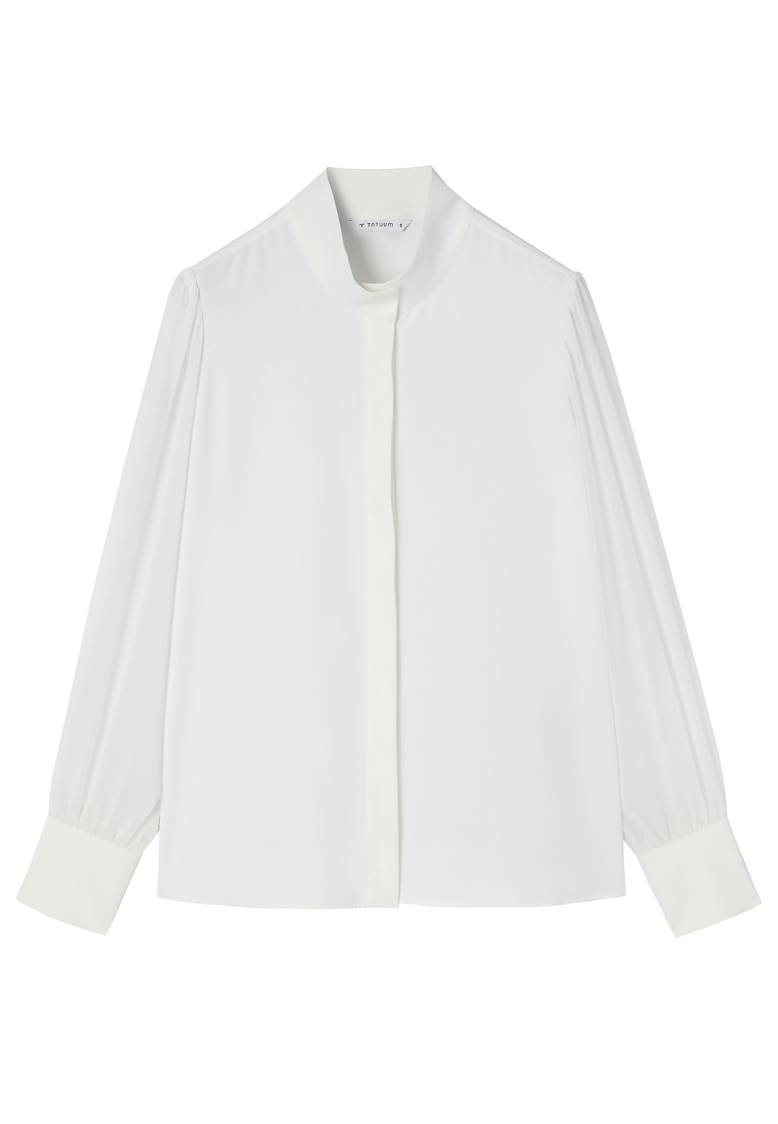 WOVEN SHIRT WITH STAND-UP COLLAR - AMANTHA WOVEN SHIRT WITH STAND-UP COLLAR - AMANTHA ECRU 116682