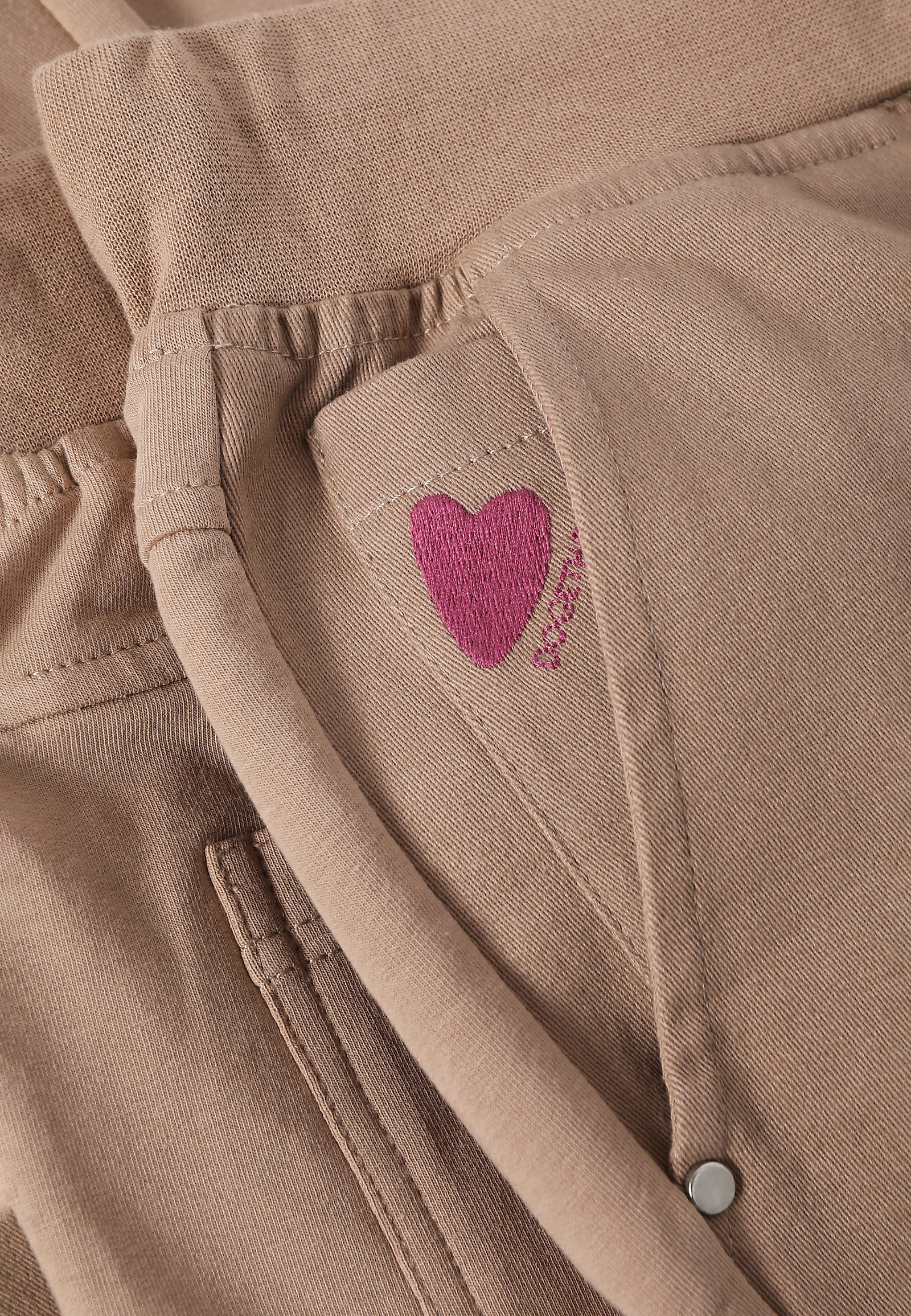 LADIES’ PANTS WITH HEART EMBROIDERY - NAZIRI LADIES’ PANTS WITH HEART EMBROIDERY - NAZIRI BEIGE 103256
