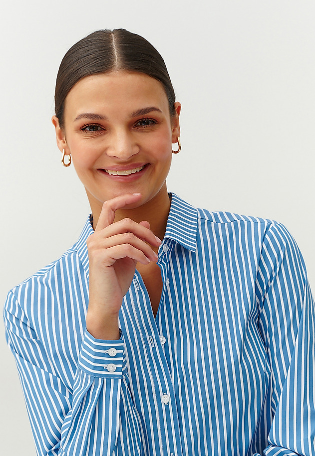 LADIES’ STRIPED SHIRT - GONIKO LADIES’ STRIPED SHIRT - GONIKO BLUE 1