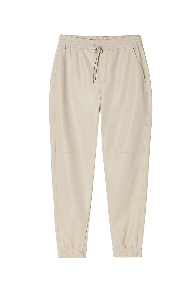 LADIES' FAUX LEATHER TROUSERS LEDI LADIES' FAUX LEATHER TROUSERS LEDI ECRU 5