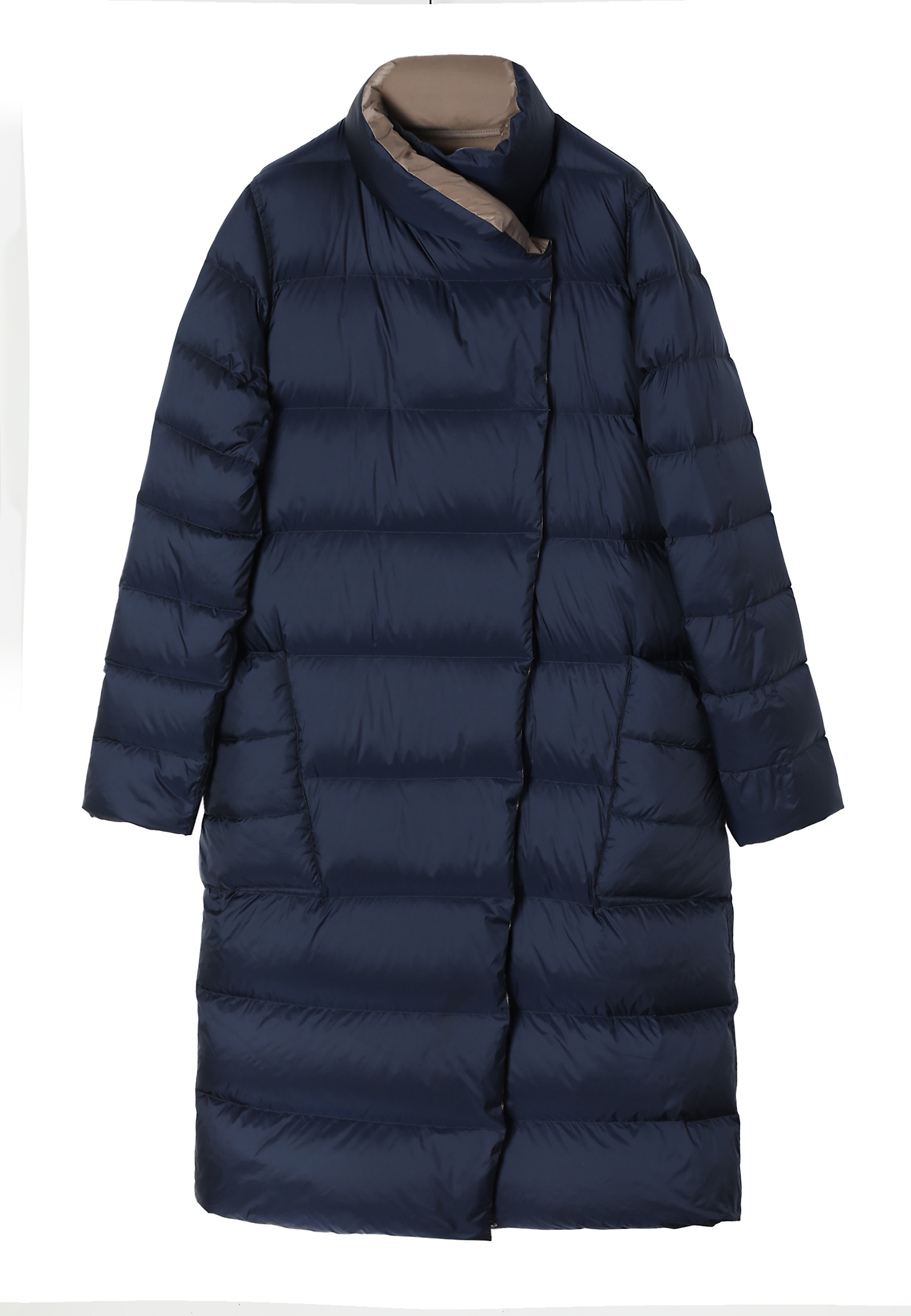 PALTON DE DAMĂ, DIN ȚESĂTURĂ, CU MATLASARE - AKO PALTON DE DAMĂ, DIN ȚESĂTURĂ, CU MATLASARE - AKO BLEUMARIN 100804