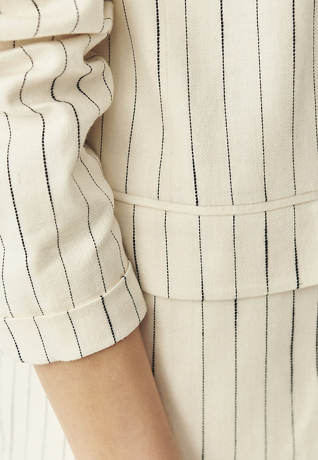 PASIČASTA TKANA BLAZER - SETIS PASIČASTA TKANA BLAZER - SETIS ECRU 6