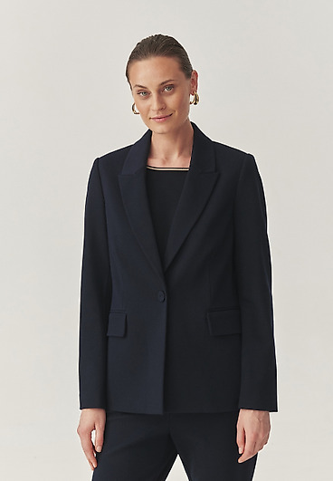 BLAZER DIN LANA CU CLOȘĂ CU BUTOANE - SERMA BLAZER DIN LANA CU CLOȘĂ CU BUTOANE - SERMA