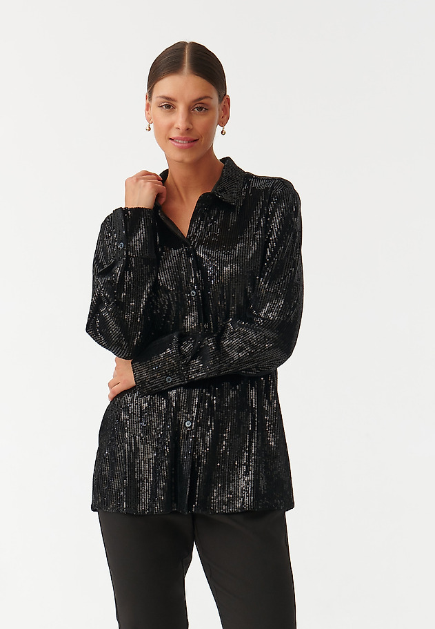 LADIES’ SEQUINED SHIRT SAWANA LADIES’ SEQUINED SHIRT SAWANA CZARNY 1