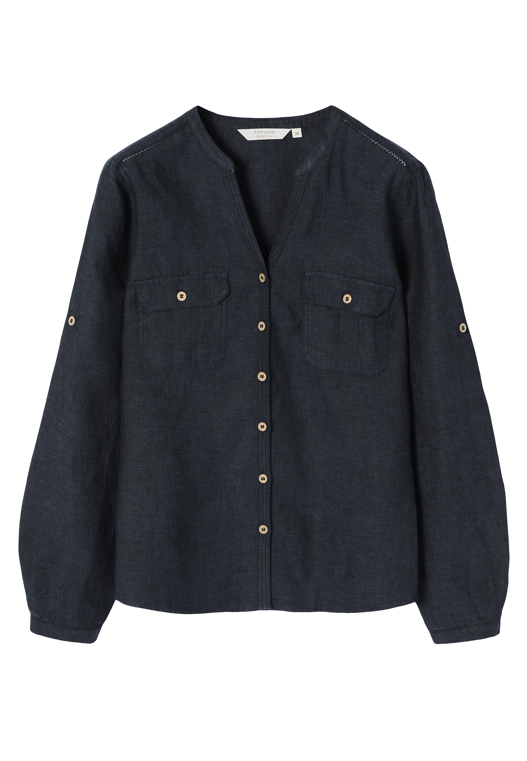 CĂMAȘĂ DIN IN, CU BUZUNARE - JUSTYNA 1