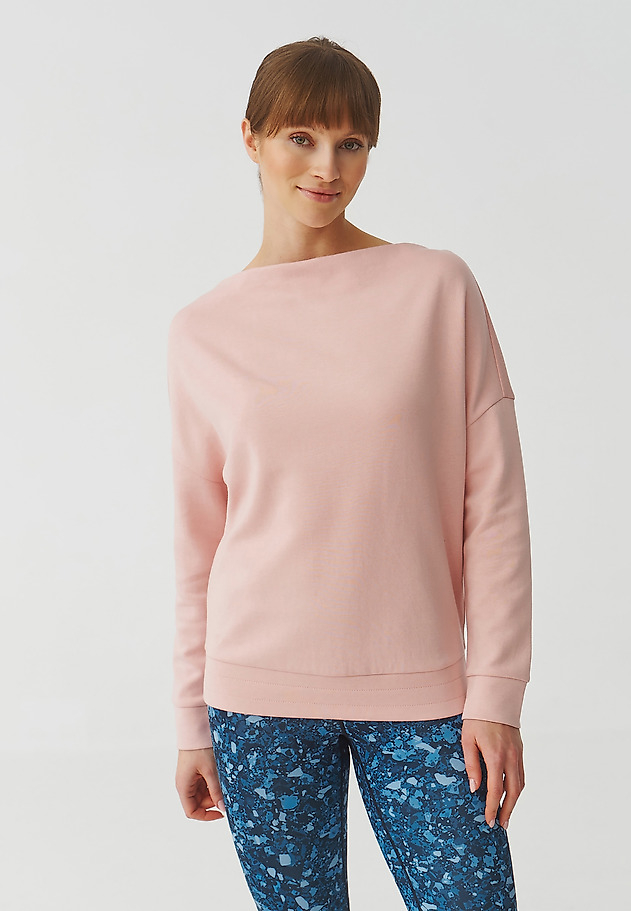 LADIES’ SWEATSHIRT WITH WATER NECKLINE - SILVANA LADIES’ SWEATSHIRT WITH WATER NECKLINE - SILVANA RÓŻOWY 3