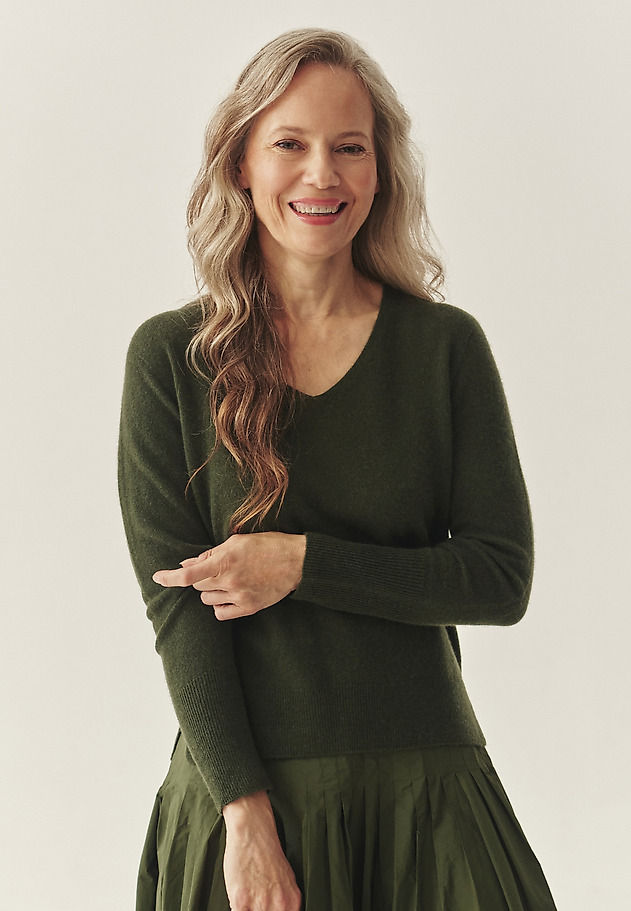 KASZMIROWY SWETER - ANISTON KASZMIROWY SWETER - ANISTON ZIELONY 2