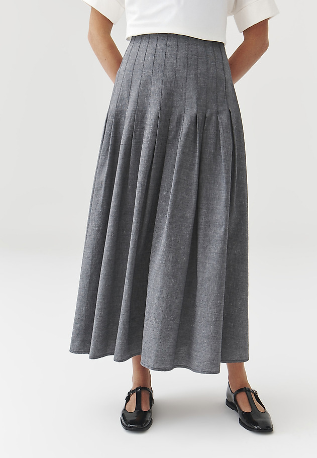 MIDI SKIRT - LEO MIDI SKIRT - LEO SZARY 5