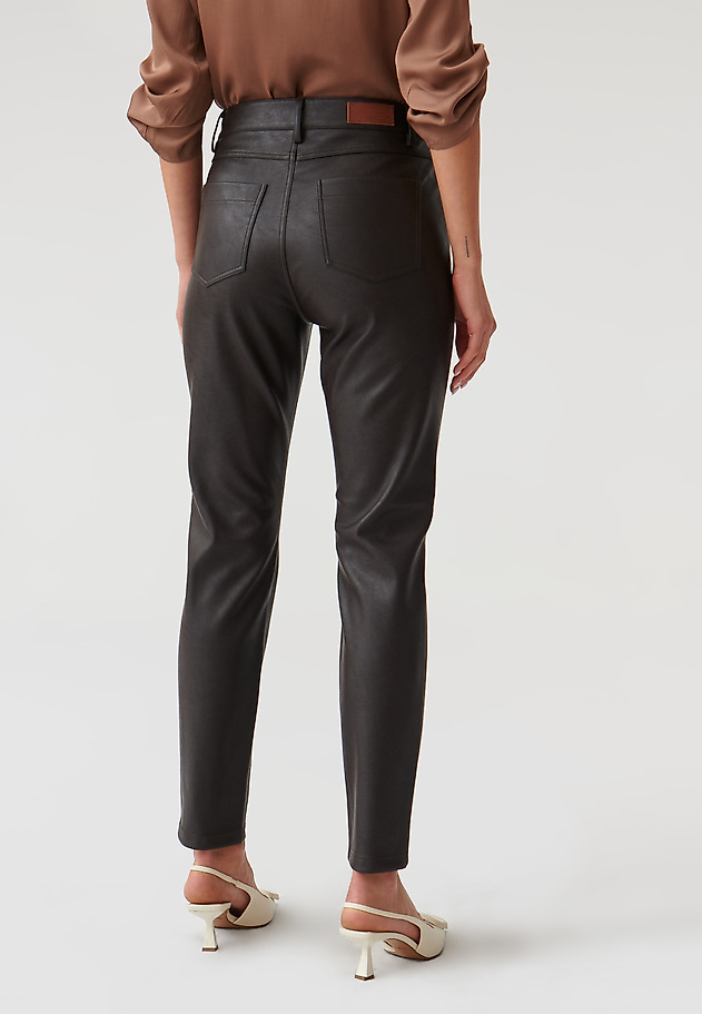 LADIES’ TROUSERS IN FABRIC IMITATING LEATHER MORIA LADIES’ TROUSERS IN FABRIC IMITATING LEATHER MORIA BRĄZOWY 3